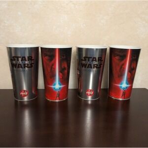 Lot Of 4: Star Wars: The Last Jedi - Movie Collector's Cups (Large Size)